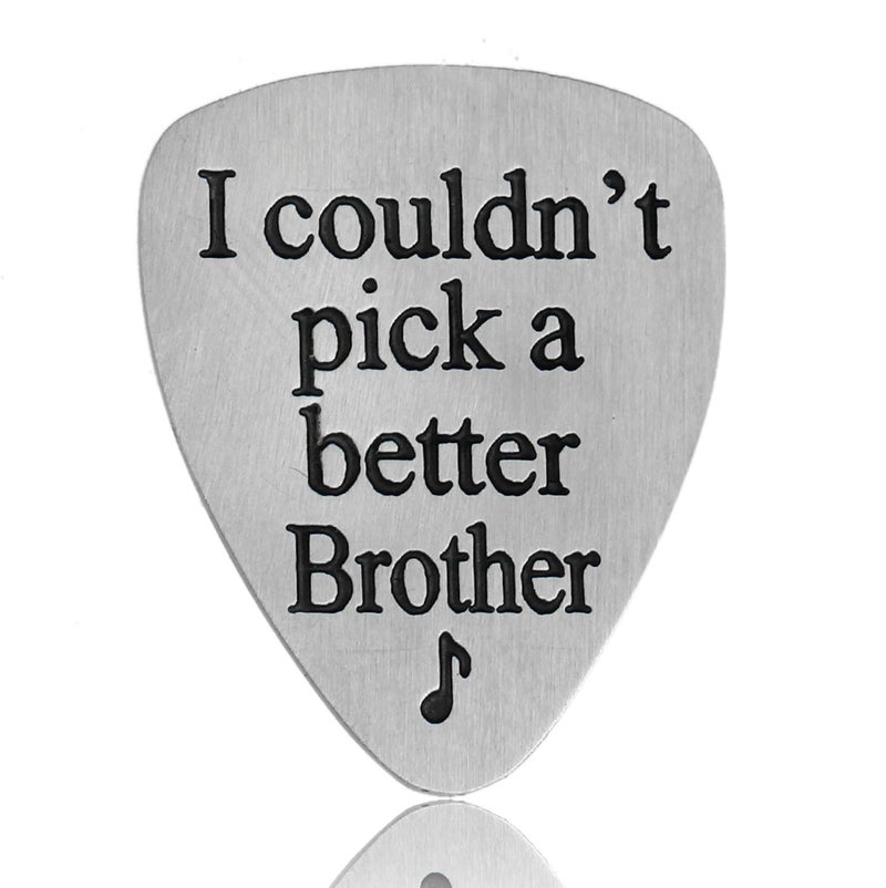 YeeQin I Couldnâ€™t Pick A Better Brother Musical Guitar Pick Men Jewelry Gift for Brother - Image 1